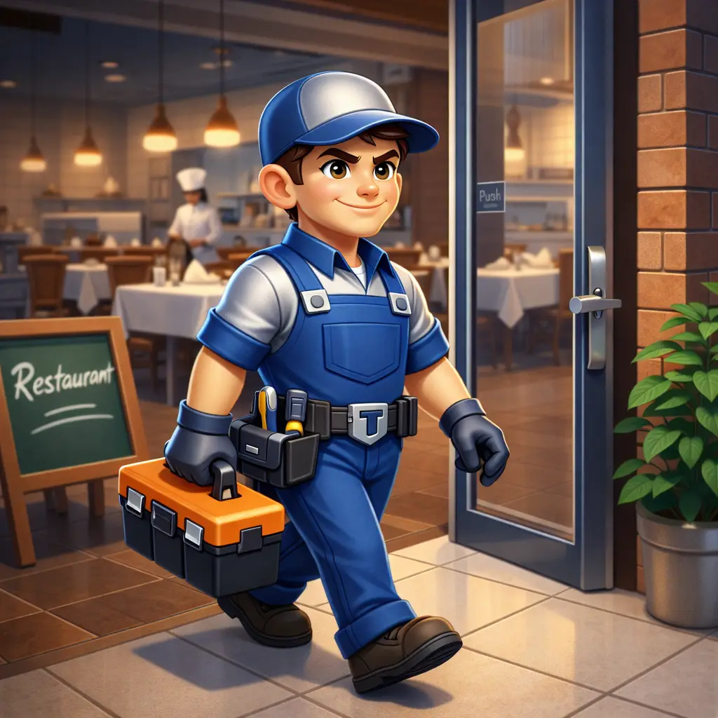 tekniker maskot restorana giriyor